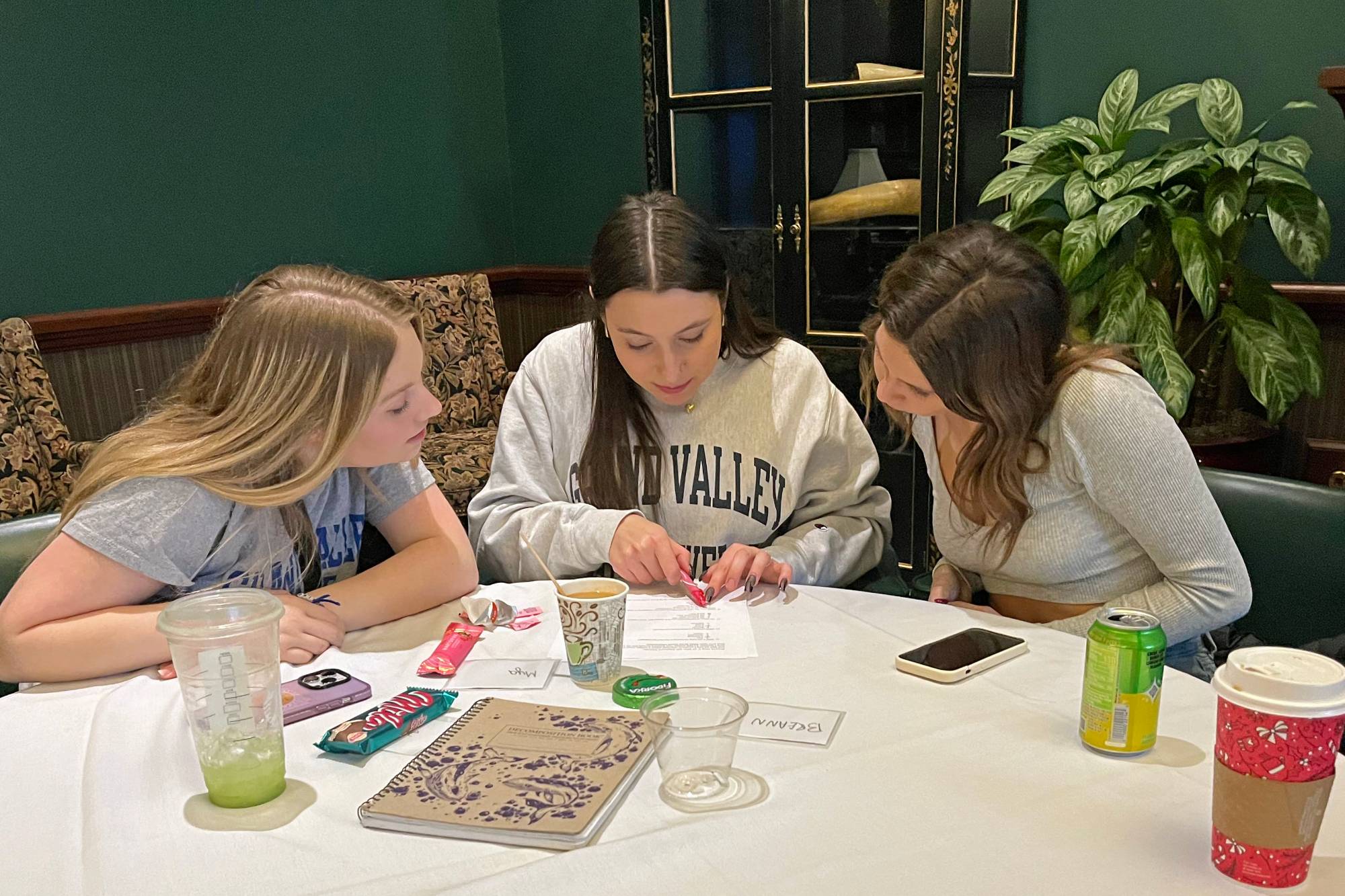 Students playing trivia